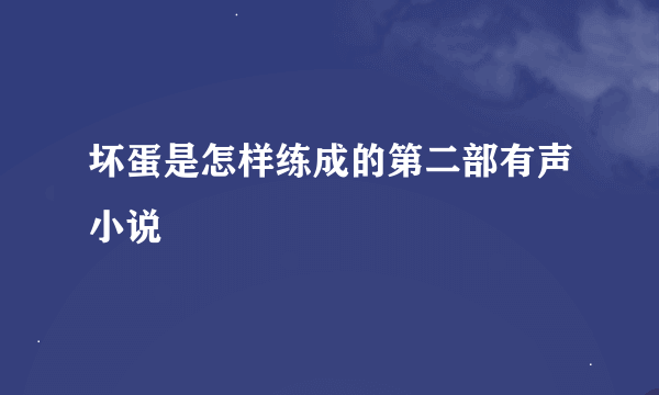 坏蛋是怎样练成的第二部有声小说