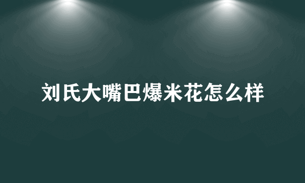 刘氏大嘴巴爆米花怎么样