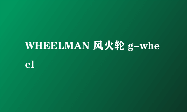 WHEELMAN 风火轮 g-wheel