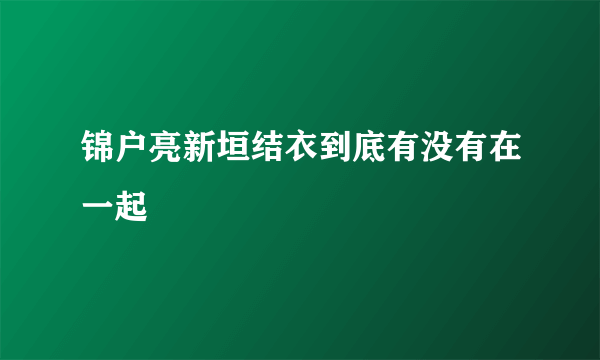 锦户亮新垣结衣到底有没有在一起