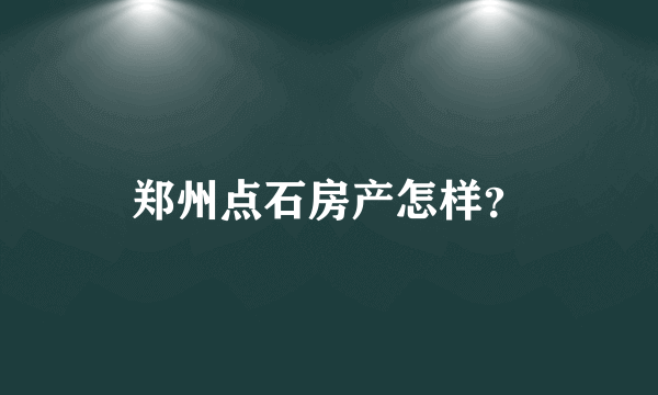 郑州点石房产怎样？