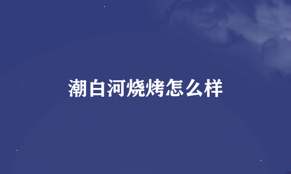 潮白河烧烤怎么样