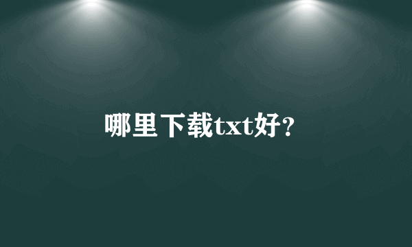 哪里下载txt好？