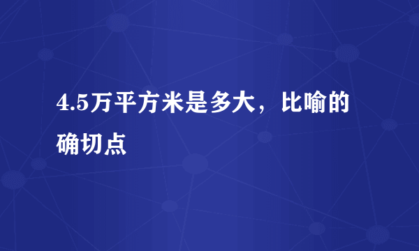 4.5万平方米是多大，比喻的确切点