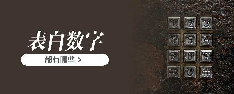 2021最火表白数字