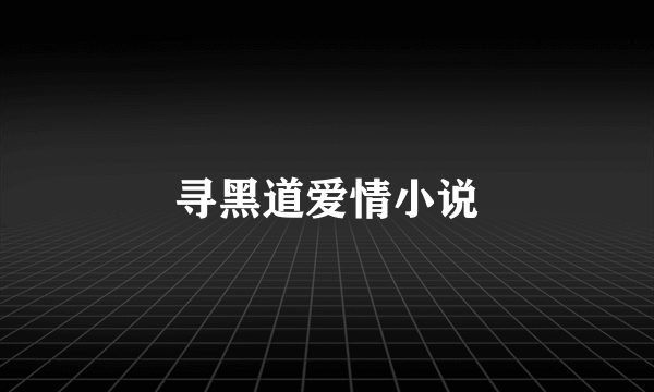 寻黑道爱情小说