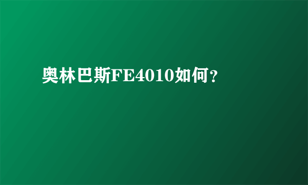 奥林巴斯FE4010如何？