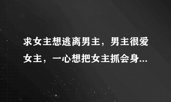 求女主想逃离男主，男主很爱女主，一心想把女主抓会身边，囚禁起来。之类的文。要书名，要简介。