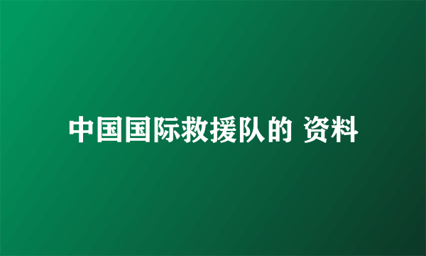 中国国际救援队的 资料