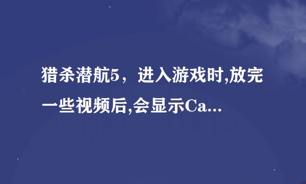 猎杀潜航5，进入游戏时,放完一些视频后,会显示Can not initialize 3D engine,为什么？