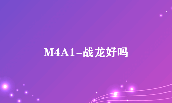 M4A1-战龙好吗