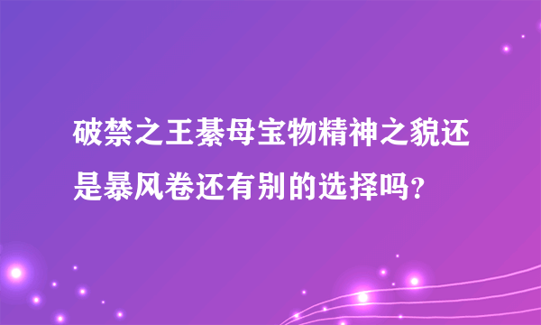 破禁之王綦母宝物精神之貌还是暴风卷还有别的选择吗？