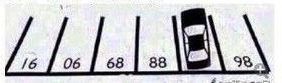 停车场有一排停车位数字分别是：16、06、68、88、？、98。问号是36么。
