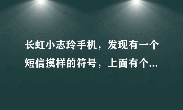 长虹小志玲手机，发现有一个短信摸样的符号，上面有个P字样，是什么，怎么打开