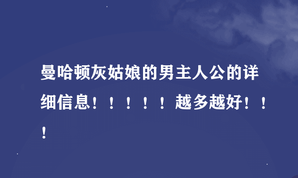 曼哈顿灰姑娘的男主人公的详细信息！！！！！越多越好！！！