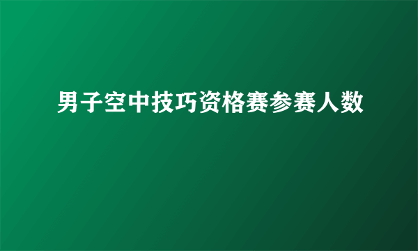 男子空中技巧资格赛参赛人数