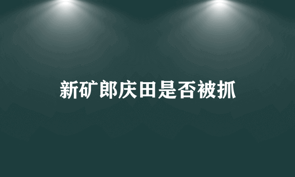 新矿郎庆田是否被抓