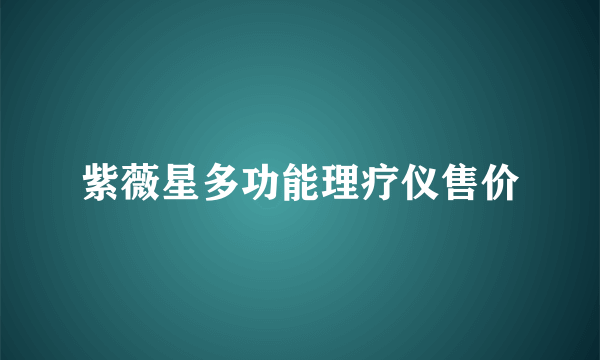 紫薇星多功能理疗仪售价