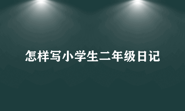 怎样写小学生二年级日记