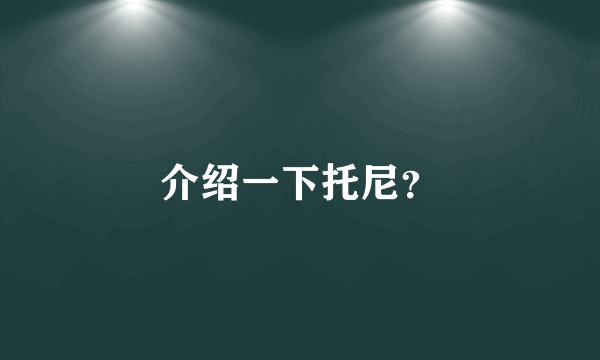 介绍一下托尼？