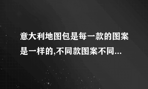 意大利地图包是每一款的图案是一样的,不同款图案不同吗？还是说每一只都是不同图案？