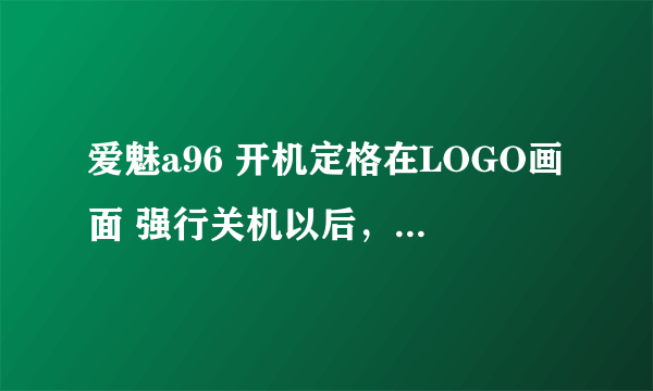 爱魅a96 开机定格在LOGO画面 强行关机以后，无法开机 官网也上不去了