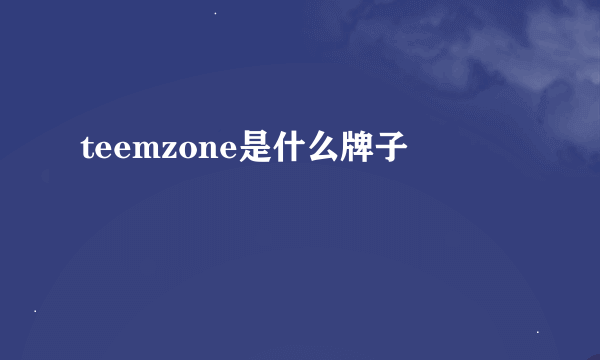 teemzone是什么牌子