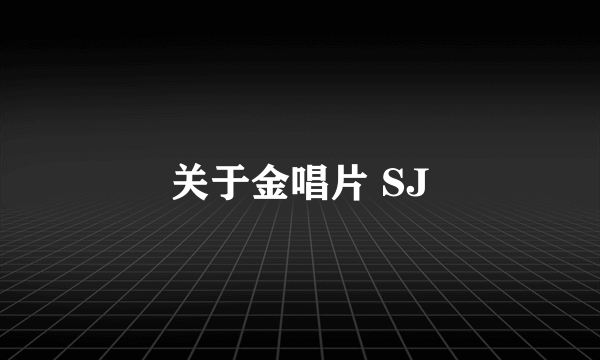 关于金唱片 SJ