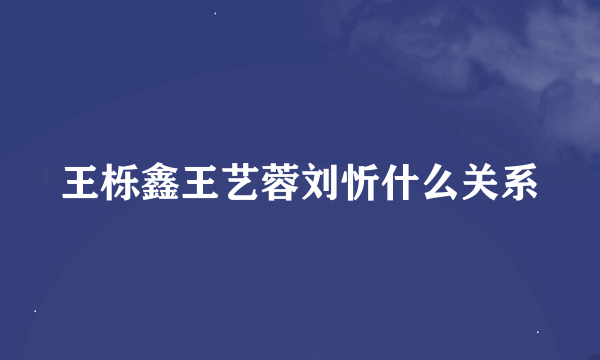 王栎鑫王艺蓉刘忻什么关系