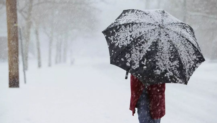 河北下大雪，父子俩出门被吹平移，在这种极端天气下出行该注意些什么？