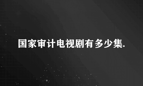 国家审计电视剧有多少集.