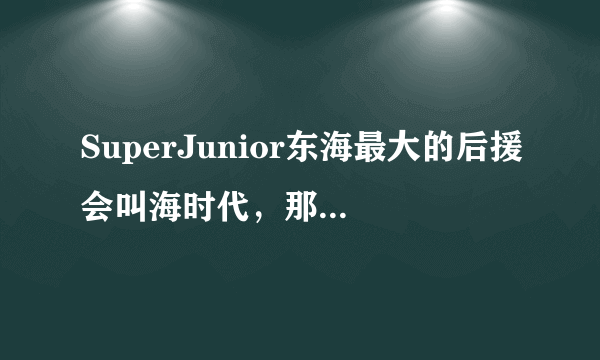 SuperJunior东海最大的后援会叫海时代，那其他成员的咧（最大的）还有团饭后援的咧（最大）？