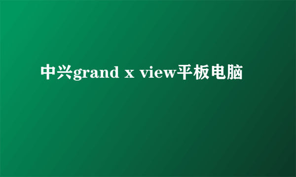 中兴grand x view平板电脑