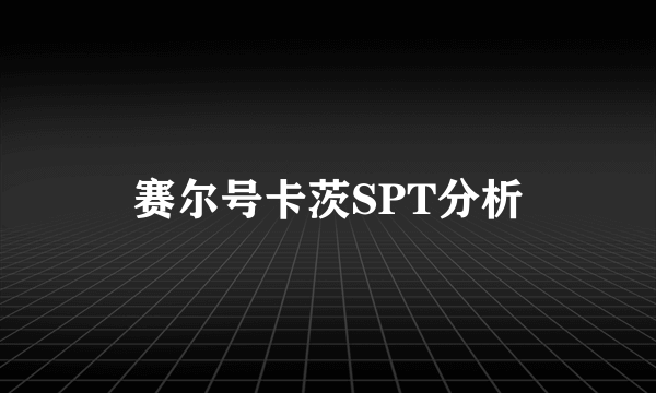 赛尔号卡茨SPT分析