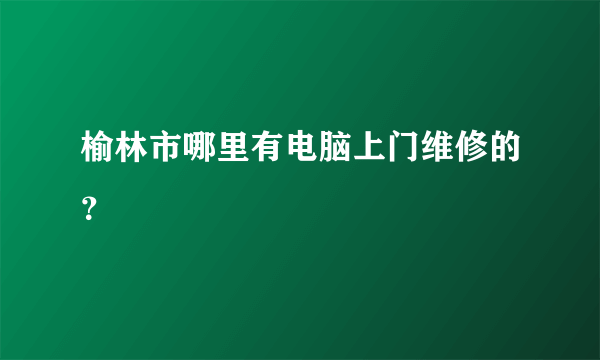 榆林市哪里有电脑上门维修的？