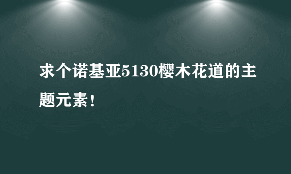 求个诺基亚5130樱木花道的主题元素！