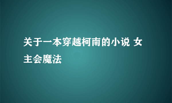 关于一本穿越柯南的小说 女主会魔法