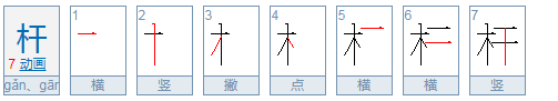 杆的两种读音是什么