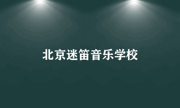 北京迷笛音乐学校