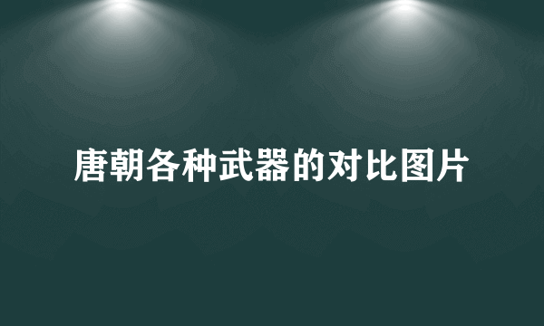 唐朝各种武器的对比图片