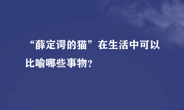 “薛定谔的猫”在生活中可以比喻哪些事物？