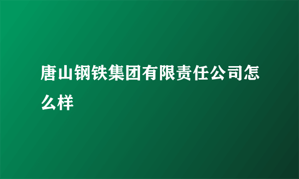 唐山钢铁集团有限责任公司怎么样