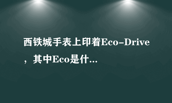 西铁城手表上印着Eco-Drive，其中Eco是什么意思？