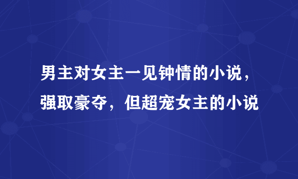 男主对女主一见钟情的小说，强取豪夺，但超宠女主的小说