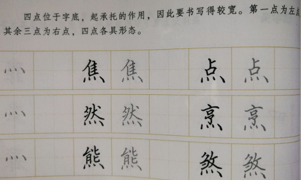 带有四点底的字有哪些.