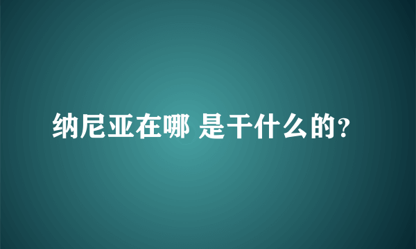 纳尼亚在哪 是干什么的？