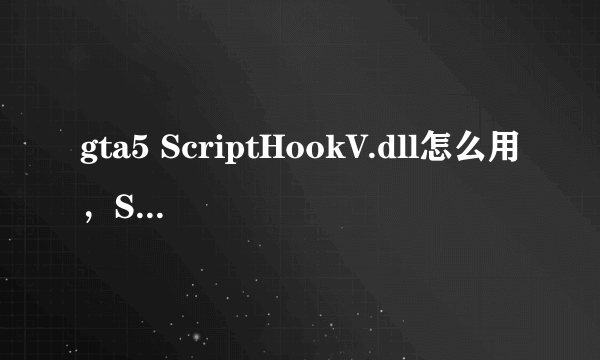 gta5 ScriptHookV.dll怎么用，ScriptHookV.dll使用攻略