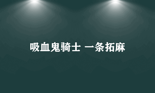 吸血鬼骑士 一条拓麻