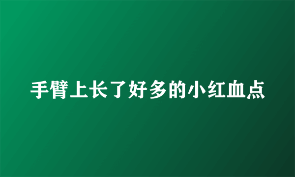 手臂上长了好多的小红血点