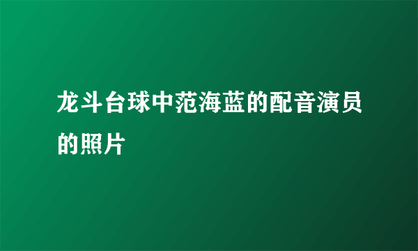 龙斗台球中范海蓝的配音演员的照片